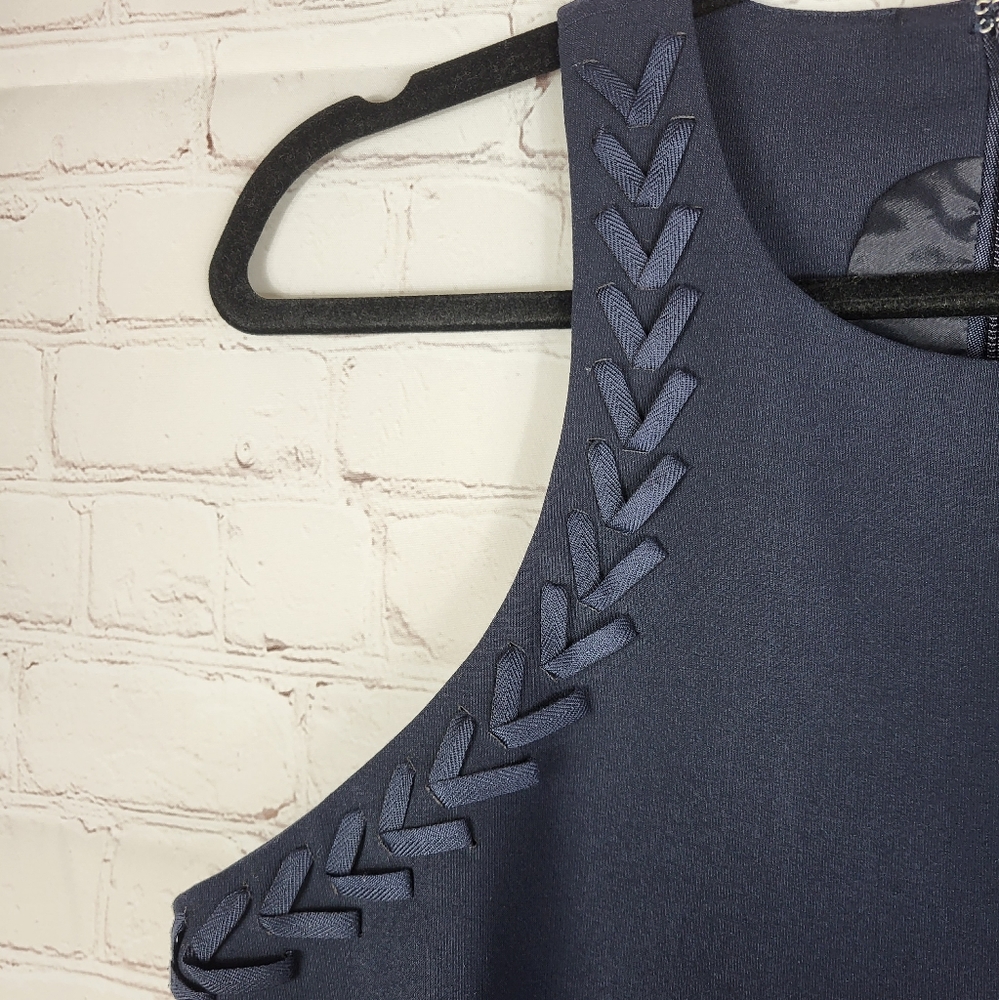 Cinq A Sept Alison Dress in Navy Blue Size 8 - Picture 5 of 11